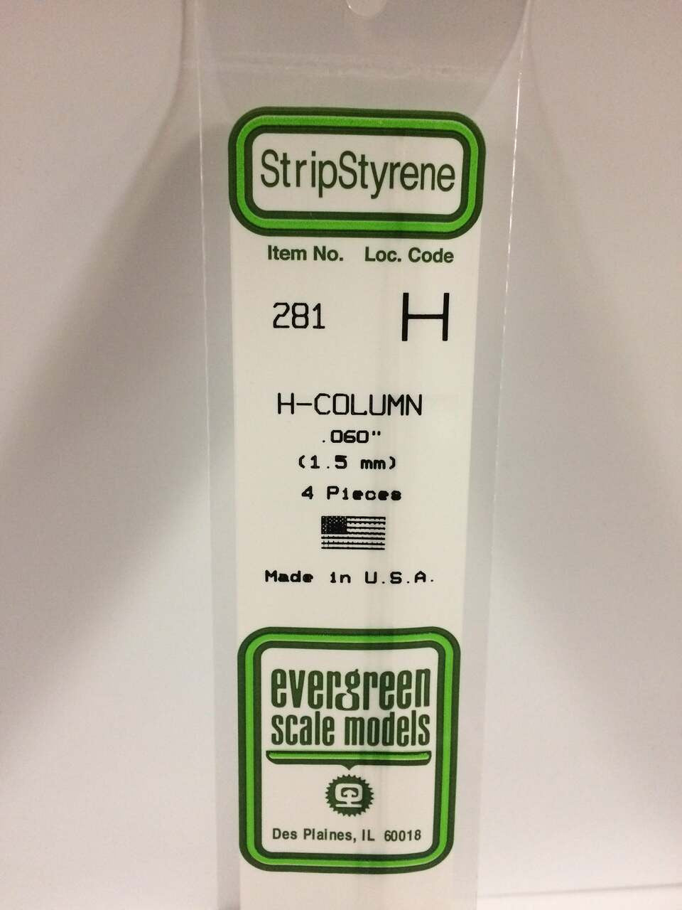 Evergreen Scale Models H-Column .060 4 281